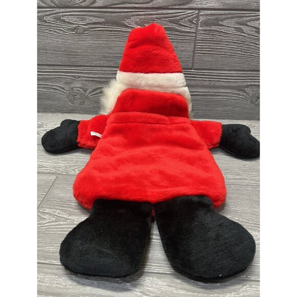 Vintage Plush Two Sided Santa Stocking or Christmas Card Holder With Felt Face - Picture 4 of 7